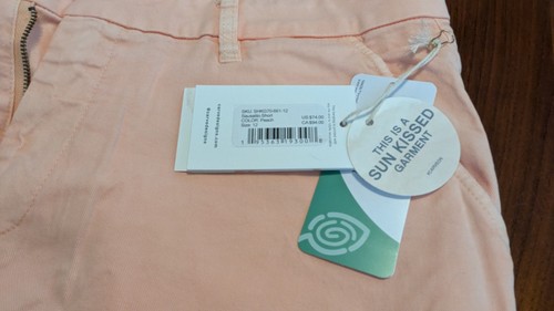 Carve Designs Womens Medium Sausalito Short Organic Cotton Peach Pink NEW $74 - Picture 4 of 10