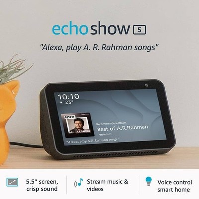 Amazon Echo Show 5 1st Gen Smart Speaker Charcoal Alexa