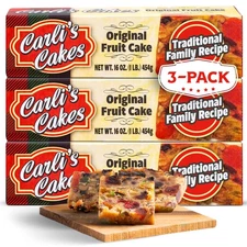 Fruitcake - Made from the Finest Fruits and Nuts - Individually Wrapped for Fres