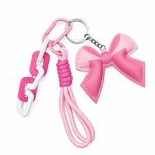 Pink Bow Bag Charm Keychain Coquette Purse Charm Cute Gift Women Fast Ship US