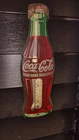 Vintage Coca-Cola Bottle Thermometer 1950s Working Metal Tin Soda Sign 16.5”