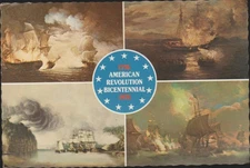 American Revolution Bicentennial Art Multi View Continental Postcard