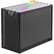 Hanging File Organizer, Letter-Size File Holder Filing Box with 5 Hanging Fol...