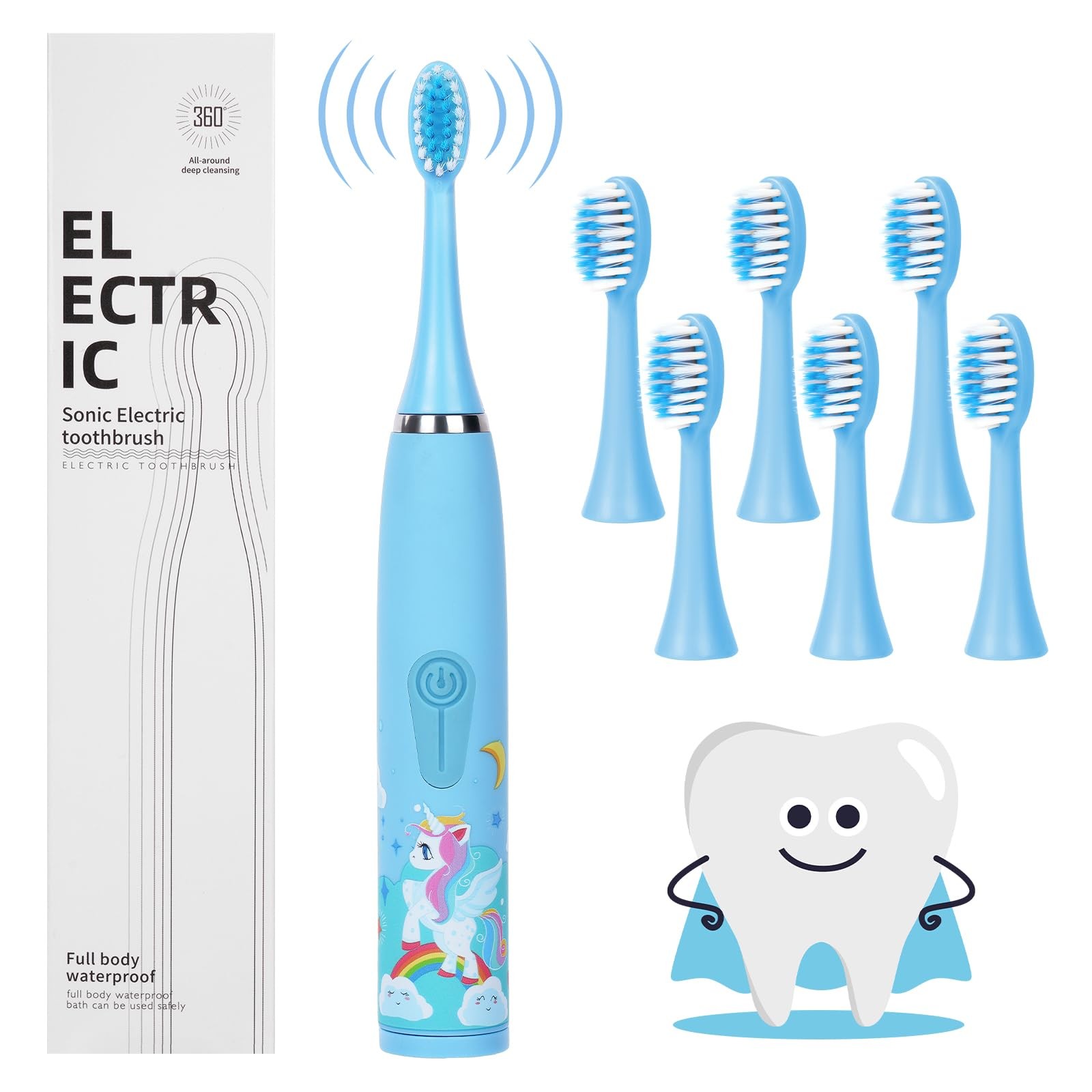 Brosse à dents électrique enfants élimine la plaque sans douleur