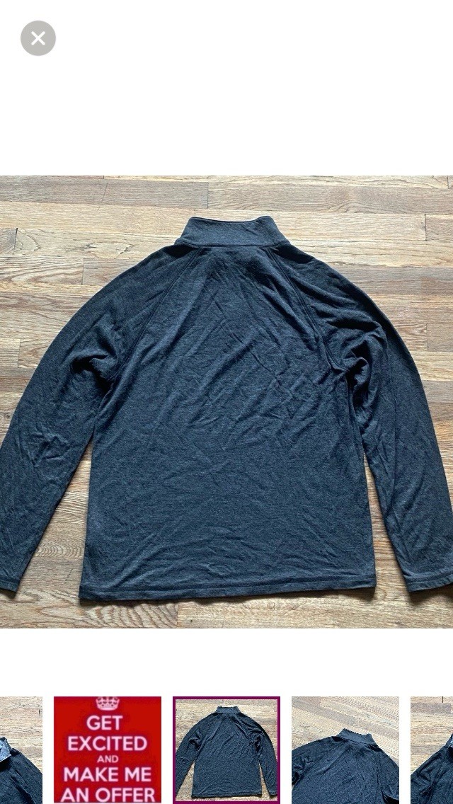 Faherty Cloud Quarter Zip Pullover Size Medium Ch… - image 5