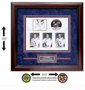 🌖 Apollo 11 Astronauts Signed + Framed Armstrong Aldrin Collins 🌖