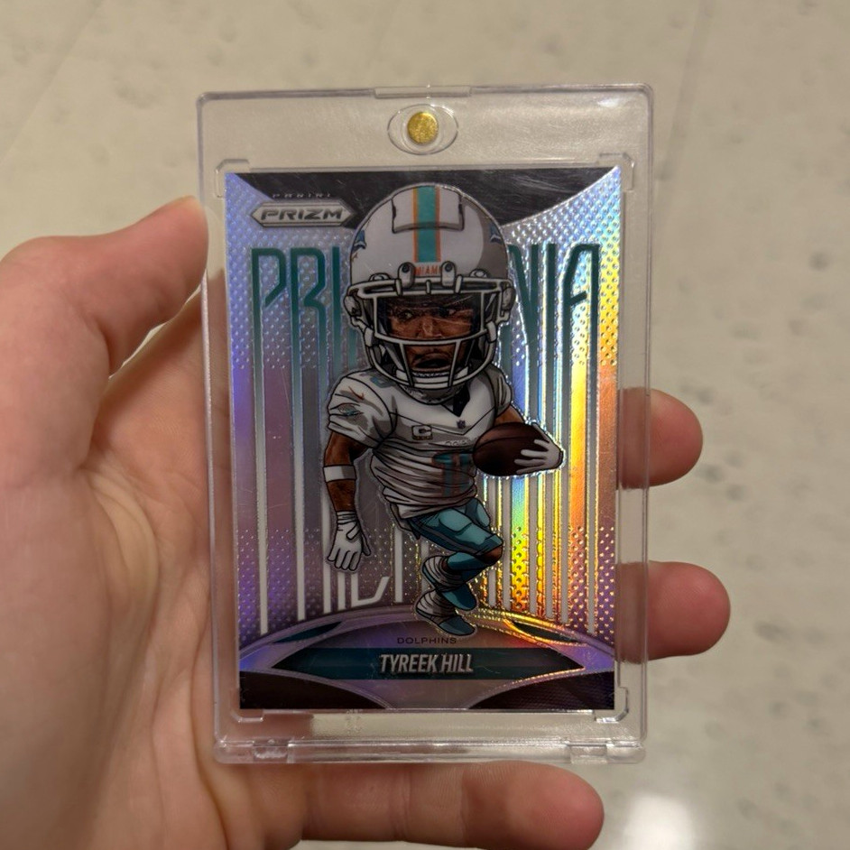 Tyreek Hill #20 Football Cards 2025 Panini Prizm Prizmania trading card — raw and PSA graded price guide