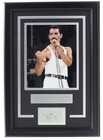 Freddie Mercury Framed 8x10 Queen Live Aid Photo w/ Laser Engraved Signature