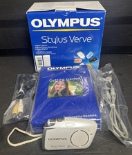 Olympus Stylus Verve 4MP Digital camera w/ XD Card, Charger, White- Tested