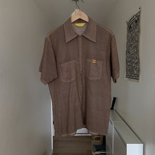 Camisa vintage rara Ben Davis etiqueta amarilla marrón mediana
