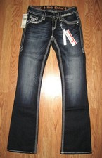 Rock Revival Serena Boot Whiskered Denim Jeans from Buckle Women's Size 26