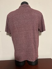 Ermenegildo Zegna Polo Shirt Men's Small Maroon Short Sleeve Cotton S
