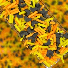 FAKE Black Bats and Polymer Clay Sprinkles Mix NOT EDIBLE D7-18