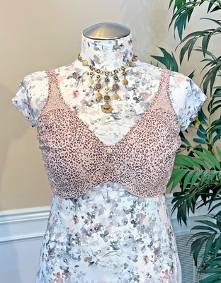 Bali 3385 Passion for Comfort Seamless U/W Minimizer Bra Leopard Print, Sz 38DDD
