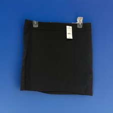 NWT Express Black Mini Skirt with Lace side panels Sz 6 49.90 reg price