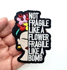 Frida Kahlo Flor Logo Bandera Viaje Coser en Hierro en Parche