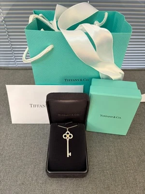 Tiffany and Co Crown Diamond Key necklace - Image 1 of 4