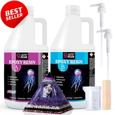 Epoxy Resin Kit 1 Gallon Crystal Clear Bubble Free for Table Top Casting Art US