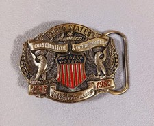 1987 200th USA Limited Edition Belt Buckle Constitution Commemorative Numbered