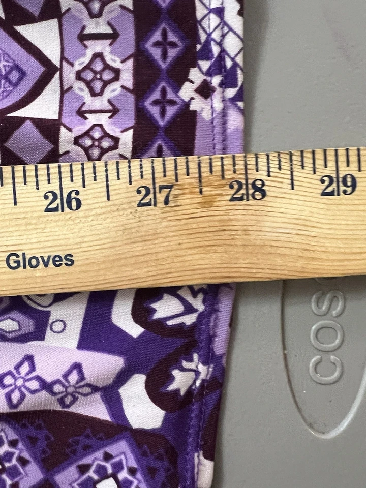 Vestido para niña Route 66 Lg 10 1/2 -12 1/2 diseño cachemir púrpura y blanco Foto 3 de 4