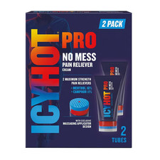 Icy Hot Pro Pain Relief Cream No Mess Applicator 2 Pack 3 oz