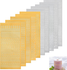 Wachsbuchstaben F&uuml;r Kerzen, 10 Blatt Buchstaben Aufkleber Mit Zahlen, Wachszahle