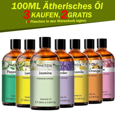 Ätherische Öle 100 ML -Rein Naturrein Aromatherapie Duftöl für Diffuser,Massage