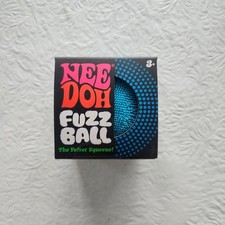 Nee Doh Needoh Fuzz Ball Velvet Squeeze Stress Fidget Sensory Toy TikTok Blue