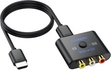 RCA auf HDMI Adapter 1080P Konverter mit 50CM HDMI Kabel AV für Wii/PS2