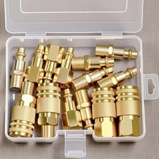 Air Hose Fittings 1/4" NPT Industrial Grade M/D Type - Quick Connect Kit 14pcs