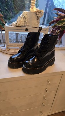 Dr. Martens Molly Plateau Stiefel Damen Schwarz Größe 41
