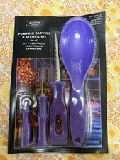 4-piece Pumpkin Carving Kit for Halloween with 8 Stencils Pumpkin Carving Kit