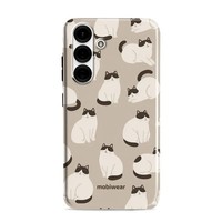 HandyhüLle FüR Galaxy S25 Plus Mobiwear Case Cover SchutzhüLle Etui Kaffe Miau
