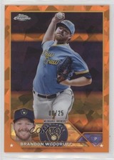 2023 Topps Chrome Update Sapphire Edition Orange 6/25 Brandon Woodruff fm0