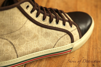 Gucci GG Monogram Brown Beige Canvas Hi High Tops Trainers Sneakers Herren UK 9