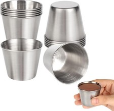 12pcs 1.5oz Stainless Steel Shot Glasses, 45ml Metal Cups, Stainless Steel Shot