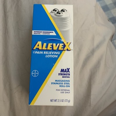 AleveX Pain Relief Lotion Rollerball Applicator Long Lasting Relief -  2.5oz