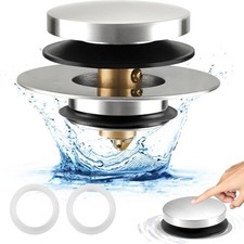 Bathtub Drain Stopper, Tub Stopper/Bathtub Plug for Tip Toe/Trip Lever/Lift Turn