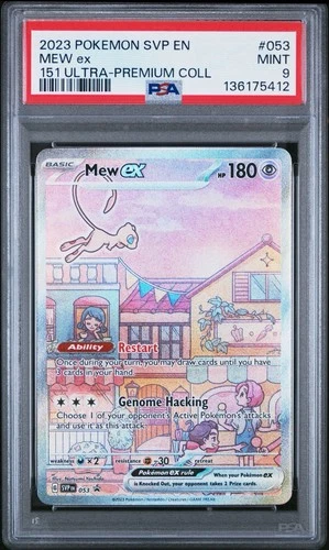 POKEMON MEW ex 2023 SV BLACK STAR PROMO 151 ULTRA-PREMIUM COLL #053 PSA 9