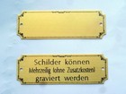 Namensschilder aus Messing zum günstigen Preis Incl. Mehzeilige Gravur ist incl.
