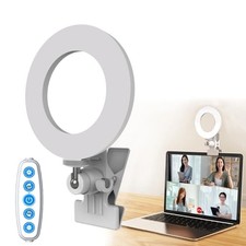 Ring Light 5'' USB Portable Lighting 3200k-6500K Dimmable Led Clip on White