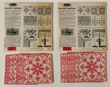 Vintage Rubbermaid Party Plan Decorator Appliqu s 1974 - 2 Packs - 22 Total Pink