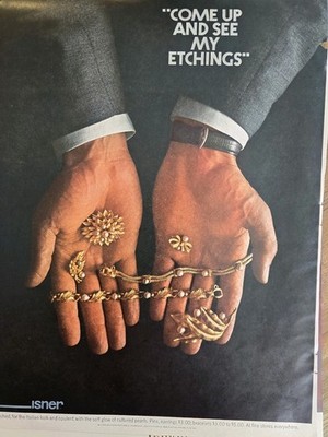 1962 Lisner Gold Pearls Pins Brooches Bracelets Vintage Jewelry Ad