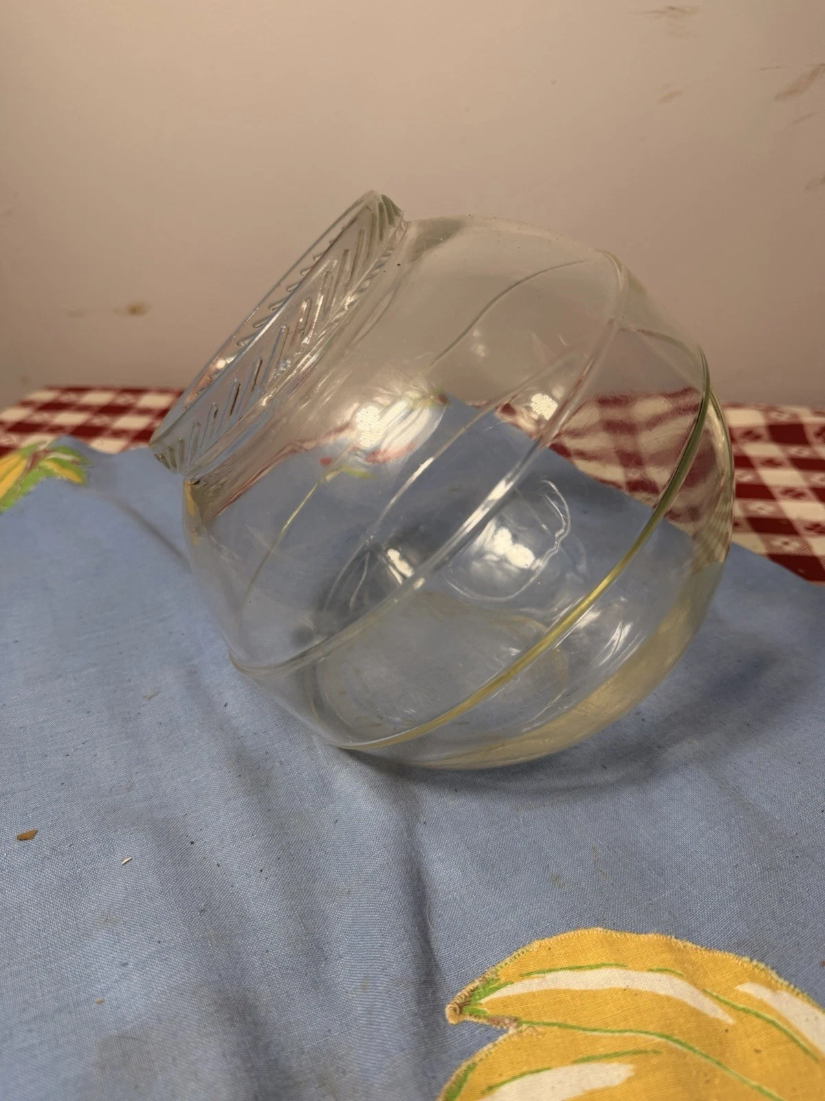 Vintage HOOSIER GLASS Jar Canister Round Ball Clear Belt No Lid
Opens in a new window or tab