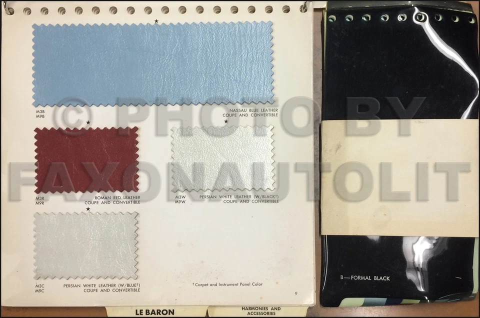 1964 Chrysler Imperial цвет и обивка дилер альбом большой внутренности без переплета - Изображение 2 из 2