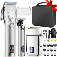 Professional Hair Clippers Electric Razor Shavers Men 3 Piece Set Rechargeable C