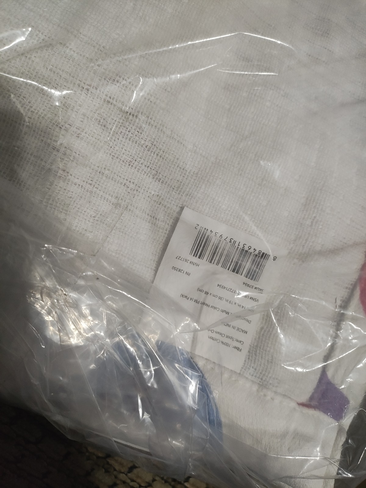 Conversation Hearts Table Placemats 4 Pack 100% Cotton 14x19in thumbnail 5