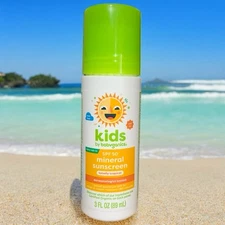 Kids Babyganics Mineral Sunscreen SPF 50 Tropical Tear Free Roll On 3oz EXP 3/26