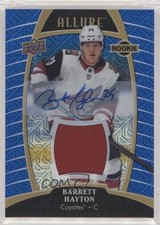 2019 Upper Deck Allure Rookies Blue Line Jerseys 55/99 Barrett Hayton Auto a2k