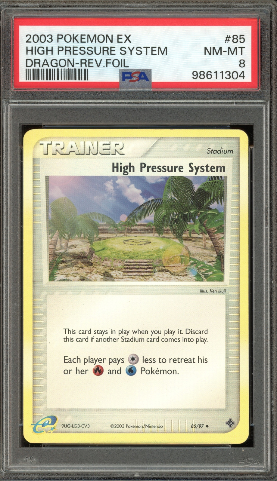 Pokemon High Pressure System EX Dragon Reverse Holo #85 PSA 8